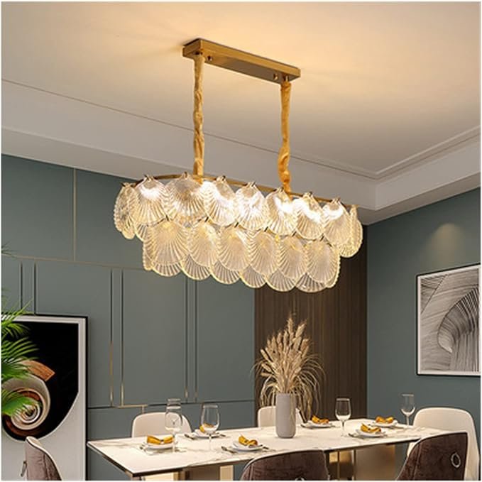 White Modern LED Crystal Chandelier Glasses